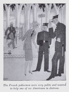 Ilustrace k filmu "Ale pánové si berou brunety" od Anity Loos (litho)