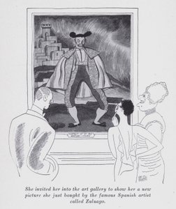 Ilustrace k filmu "Ale pánové si berou brunety" od Anity Loos (litho) od Ralph Barton