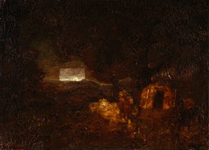 Stavitelé kánoí, po roce 1879. od Ralph Albert Blakelock