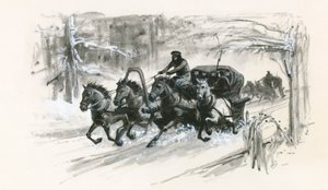 Dostojevskij a jeho spoluvězni byli na dlouhou cestu na Sibiř naloženi do uzavřených saní. od Ralph Bruce