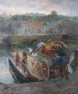 Crossing Hylton Ferry, 1912 od Ralph Hedley