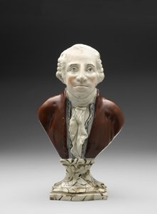 Busta George Washingtona, c. 1782-1795 (olověná glazovaná kamenina (perleť) s přeglazovaným smaltem) od Ralph Sr. Wood