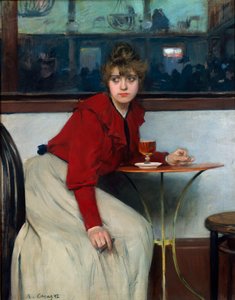 V Moulin de la Galette nebo La Madeleine. Obraz Ramona Casase i Carbo (1866-1932)