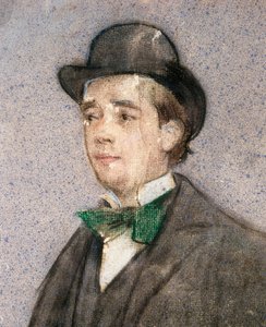 Portrét Adria Gual (1872-1943) španělský dramatik od Ramon Casas i Carbo