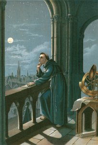 Roger Bacon ve své observatoři v Oxfordu