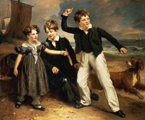 Skupinový portrét Roberta, Jamese a Mary Sarah, tří dětí Jamese Greenhalgha, 1830