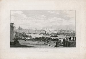 Waterloo Bridge, Londýn, otevření 18. června 1817 od Ramsay Richard Reinagle