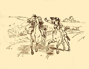 John Gilpin je nalezen pošťákem z Bell Inn, 1878, c1918. od Randolph Caldecott