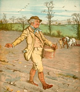 ...Farmář, který zasel kukuřici, c1878. od Randolph Caldecott