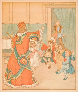 Srdcový král, volaný po těch koláčích, 1880. od Randolph Caldecott