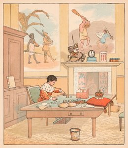 Král byl ve svém počítadle, počítal své peníze, 1880. od Randolph Caldecott
