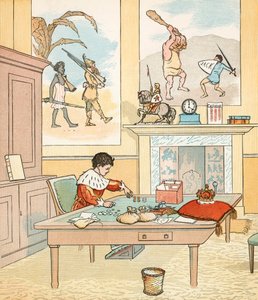 Král byl v tomto hraběcím domě (barevná litografie) od Randolph Caldecott