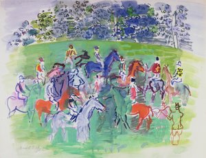 Na závodech, asi 1930-50 (kvaš) od Raoul Dufy
