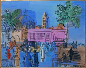 Promenáda v Nice (kvaš na papíře) od Raoul Dufy