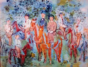 Jezdci v lese od Raoul Dufy