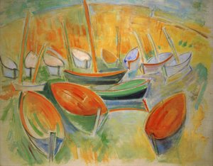 Lodě v Martigues od Raoul Dufy