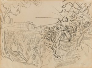 Olivovníky v Provence od Raoul Dufy