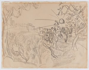 Olivovníky v Provence od Raoul Dufy