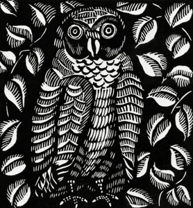 Sova, k básni Le hibou, z knihy Le Bestiaire ou Cortege d