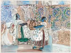 Přijetí u paši v Marrákeši (kvaš, akvarel a tužka na papíře) od Raoul Dufy