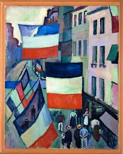 Ulice s vlajkami (olej na plátně) od Raoul Dufy