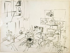 Malířská dílna Kresba Raoula Dufyho (1877-1953) New York, Museum of Modern Art od Raoul Dufy