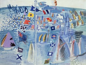 Regata v Cowes (akvarel na papíře)