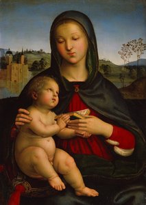 Madona s dítětem a knihou, asi 1502-03 (olej na desce)