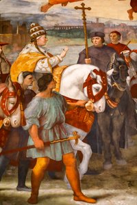 Setkání svatého Lva Velikého a Attily. 1511-1514 (freska) od Raphael