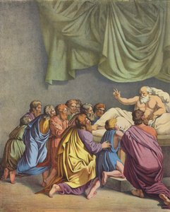 Jacob žehná svým dětem (barva litho) od after Raphael
