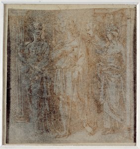 Aeneas v doprovodu Dido, studie pro hraniční scénu (3. oddělení vlevo) 