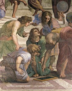 Euklid zeichnet das Hexagramm (Detail)