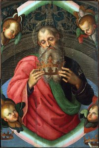 Bůh Otec (fragment baronského oltáře) par Raphael (1483-1520). Tempera na panelu, rozměr: 112x75 od Raphael