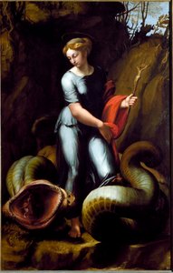 Svatá Markéta (olej na plátně, cca 1520) od Raphael