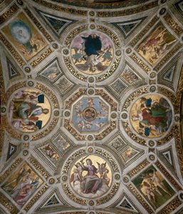 Strop ve Stanza della Segnatura, cca 1510-1511. od Raphael