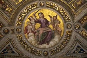 Lady Justice Fresh ve Stanza della Segnatura od Raffaello Sanzio Raphael