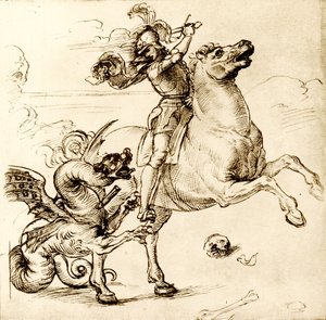 Svatý Jiří s mečem od Raffaello Sanzio Raphael