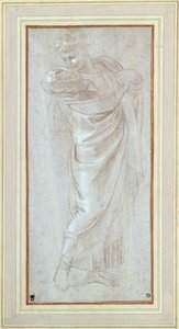 Studie muže pro kreslený gobelín sv. Pavla v Lystře od Raphael