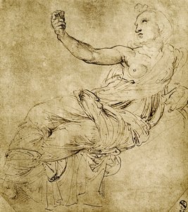 Múza Euterpe od Raffaello Sanzio Raphael