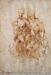 Panna a dítě se svatou Annou, c1500-1520 od Raphael