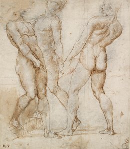 Tři nositelé aktů Studie pro hrob, počátek 16. století od Raphael