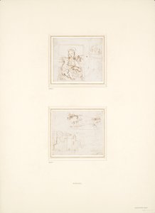 Dvě samostatné skici krajin, 1500-1504 od Raphael