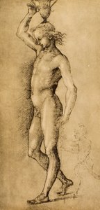 Bacchus známý jako lIdolino, kresba od Raphaela. Gabinetto dei Disegni e Stampe, Galerie Uffizi, Florencie od Raffaello Sanzio Raphael