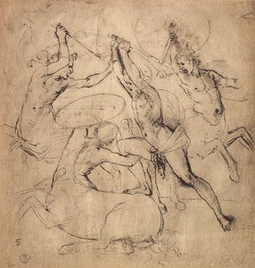 Herkules zabije kentaura; kresba od Raphaela. Gabinetto dei Disegni e delle Stampe, Galerie Uffizi, Florencie od Raffaello Sanzio Raphael