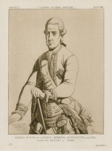 Baron Gideon von Laudon, rakouský generál, cca 1790 od Raphael Jacquemin