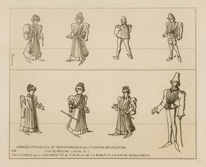 Francouzští princové a postavy burgundského dvora od Raphael Jacquemin