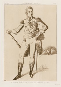 Gentleman - bratr krále, po rytině z roku 1814 od Raphael Jacquemin