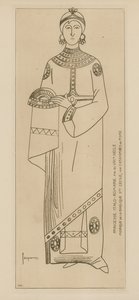 Italsko-římská princezna. Konec 8. století. Mozaika z baziliky svaté Cecilie, na katamobách Říma. od Raphael Jacquemin