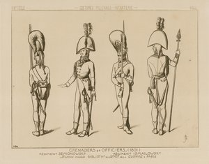 Ruští granátníci a důstojníci, 1801 od Raphael Jacquemin