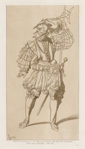 Švýcarský voják v la garde des rois de France. Druhá polovina 16. století. Po nepublikované verriere. od Raphael Jacquemin